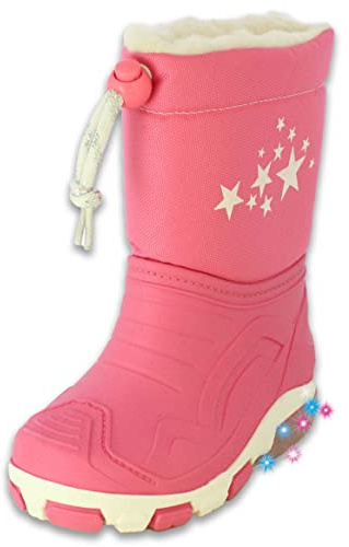 Beck Blinking Stars Rain Boot - Botas de lluvia para niña, rosa, 26/27 EU