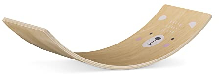 Navaris Tabla de equilibrio para niños - Balance board curva de madera para niño +3 años - Balancín para psicomotricidad infantil - Max. 70 kg