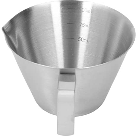 Taza Medidora de Acero Inoxidable Taza Medidora de café Suministros para Hornear de Acero Inoxidable Herramienta de Medición de Escala de Acero de 100 ML para Bebidas de té con