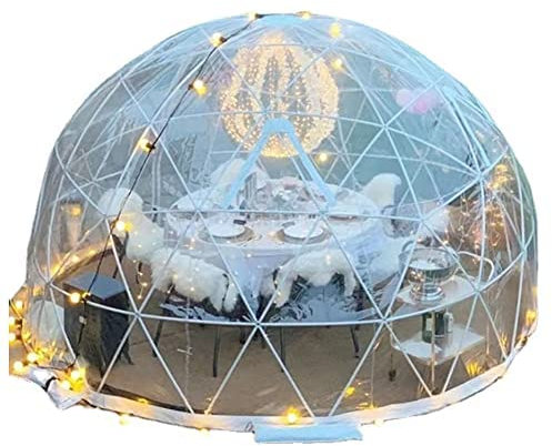 HTONVK Bubble Tent Dome House Camping Tent,12ft Garden Outdoor Clear Dome Shelter Geodesic Dome 5-7 Person for Backyard Patios, Canopy Gazebos Screen House Room