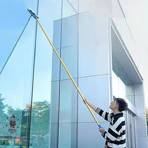 Lave Vitre Outils De Nettoyage À Long Manche, Pour Les Vitres De Voitures, L'intérieur, L'extérieur Et Les Fenêtres Hautes, 5 6 7 8 9m Kit Professionnel De Nettoyage De Vitres À La Raclette ( Size : 7