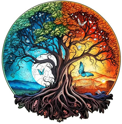 KAAYEE Puzzle in legno per adulti, puzzle in legno Yin e Yang per adulti