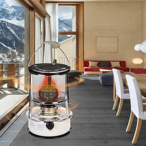 Estufa de tienda sin electricidad Calentador de queroseno para calentadores de aceite portátiles para interiores y exteriores para camping, jardín, terraza, barbacoa (tamaño: 4,6 L/rojo) (6L/blan