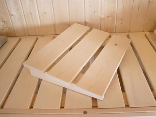 Karibu Premium Sauna Zubehör | Sauna Kopfstützen aus Hochwertigem Holz | 40 x 31,5 cm | für ultimativen Komfort und Entspannung