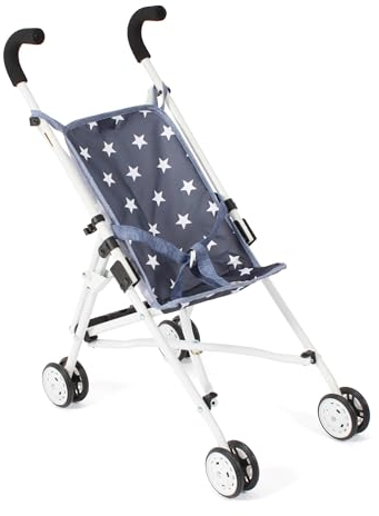 Bayer Chic 2000 - Puppenbuggy Roma, Puppenwagen, Mini-Buggy, Sternchen, Navy, 601-51