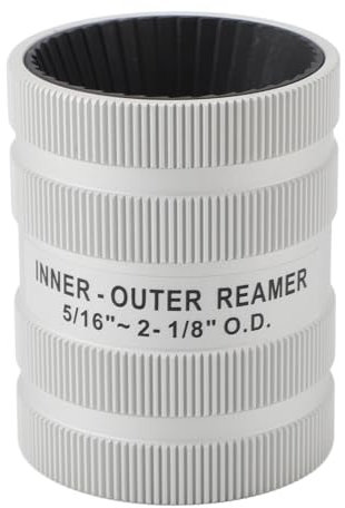 Jiawu Innen-Außenrohr-Reibahle, Effiziente Aluminiumlegierung, Komfortabler Griff, Präzises, Ergonomisches Rohr-Entgratungs-Fasenwerkzeug für Edelstahlrohre (L)