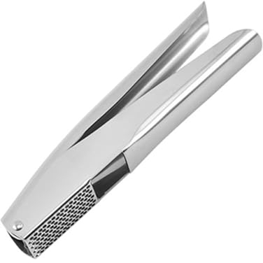 YIWENG Edelstahl-Knoblauchpresse, rostfreier Knoblauchwolf mit ergonomischem Griff, spülmaschinenfest, effizienter Ingwerzerkleinerer
