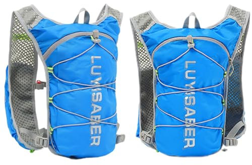 Laufweste mit Wasserblase, Trinkrucksack zum Laufen, 1,5 l Trinkblase Trailrunning-Weste, Verstellbarer Schultergurt, atmungsaktive Polster, Wasserrucksack zum Radfahren, Wandern, Klettern