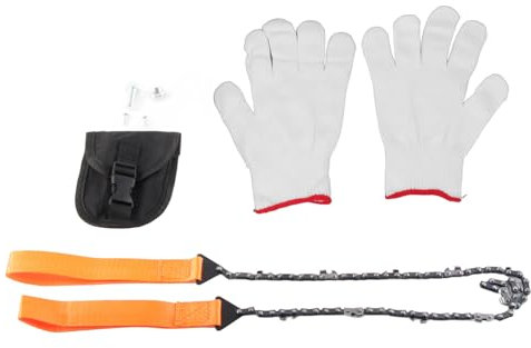 Pocket Chainsaw Tree Limb Hand Rope Chain Saw High Hardness Chainsaw for Tree Pruning 26IN Portable Size