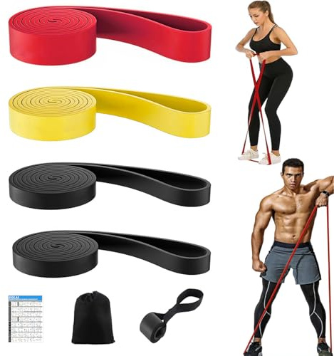 Gomas Elasticas Musculacion,Bandas Elasticas Fitness con Anclaje para Puerta y Bolsa de Almacenamiento ,para Pilates/Yoga/Fisioterapia