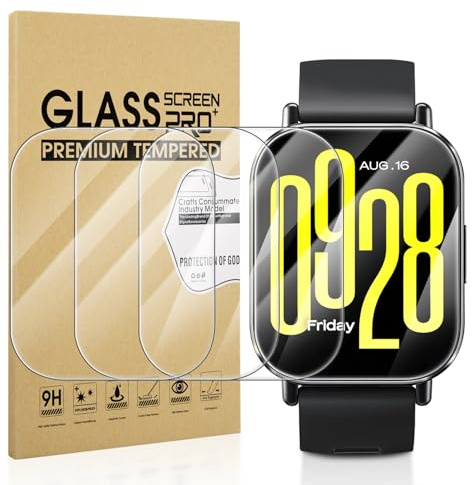 Diruite 4 Piezas Protector Pantalla para Xiaomi Redmi Watch 5 Active Cristal Templado,HD Protector Reloj para Xiaomi Redmi Watch 5 Active Smartwatch Protector[Anti-Raspado]