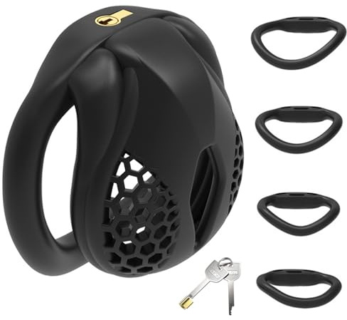 BDSMLOVE Kobra 6.0 Keuschheitskäfig Herren,Peniskäfig Chastity Cage Male,Keuschheitsgürtel für Herren extrem,Penis Käfig fetisch Sklaven Sexspielzeug für die Männer extrem (Gitter - S)
