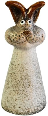 Manufaktur Lichtbogen Zaunhocker Hase aus Keramik Dekofigur Osterdeko Gartenfigur Ostern Frühling Deko