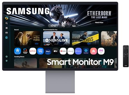 Samsung LS32FM902SUXXU 32 OLED Gaming 4K Ultra HD 165Hz 0.03ms Smart Monitor with Speakers - 3840x2160, USB-C, HDMI, WiFi, Bluetooth, Smart Hub for TV streaming, Catch Up Apps and Gaming Hub