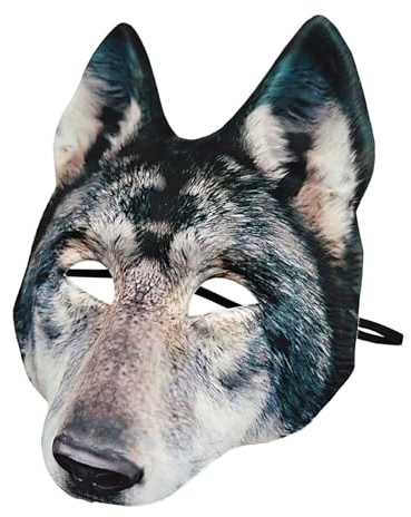 Wolfsmaske für Erwachsene, realistische Wolfsmaske - Realistische Gesichtsmaske, Kopfmaske für Erwachsene - Tiermaske, Karneval, Maskerade, Maske für Halloween, Karneval, Kostümparty, Cosplay, Kostüm,