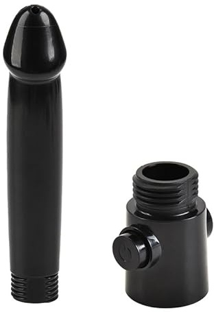 Silicone Shower Enema Douche Nozzle – Handheld Anal & Vaginal Cleaning Kit, Water Spray Shower Douche System for Men & Women, Black