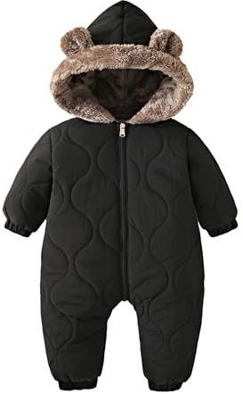 Yanmucy Combinaison de neige pour bébé en polaire épaisse et chaude pour bébé - Combinaison d'hiver pour landau - Pour bébé fille et garçon de 0 à 24 mois