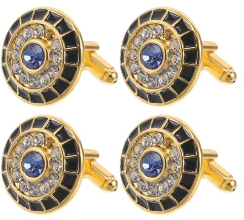 CONGARTENO 2 Par Herrs Cufflinks och Skjortknappar i med Demonöga Fransk Tuxedo Studs för Formella Skjortor Bröllop Affär och Festaccessoarer