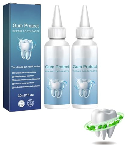 Tandköttsreparationsgel – teeth Repair Gel för tillbakadragande av tandköttet, tandköttsterapi mot inflammation, gummiskydd reparation för frisk andedräkt och parodontalbehandling (2 st)