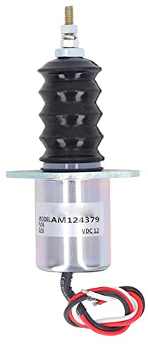 Válvula solenoide de cierre AM124379, válvula de parada del motor, solenoide de parada del motor de acero inoxidable DC12V para tractores cortacésped F915, F925, 425,