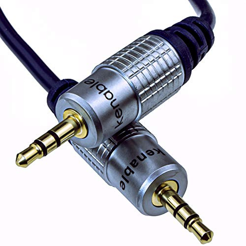kenable Reines Kupfer HQ OFC Abgeschirmtes 3,5 mm Stereo Klinkenstecker Zum Klinkenstecker Kabel Vergoldeten 5 m [5 Meter/5m]
