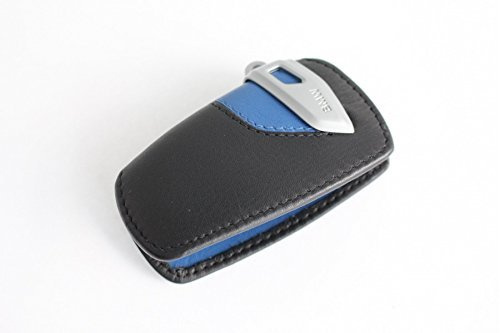 ORIGINAL BMW Schlüsseletui Key Case M Sport Leder Blau / Schwarz 82292219915