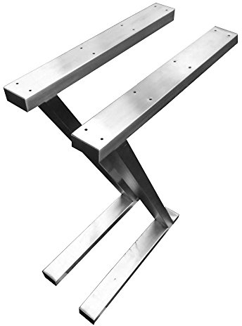 CHYRKA Z-Tischkufe Edelstahl 201 60x30 Tischgestell Rahmentisch Kufengestell Tischuntergestell MTZ (720x600 mm - 1 Paar)