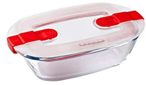Pyrex Cook & Heat Rectangular Dish with Lid - 170x100mm 350ml