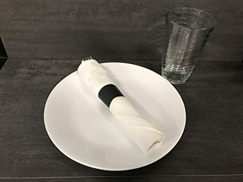 Raise Self-Adhesive Napkin Bands (6 x 1.5) (Black, Pack of 2,000)