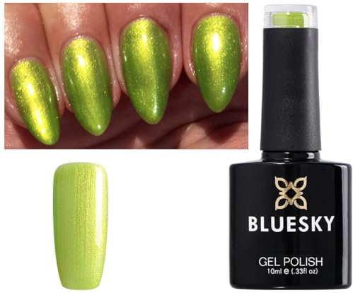 Bluesky Nail Gel Polish GREEN SHIMMER LIMEADE LIME 80550 UV LED Soak Off 10ml