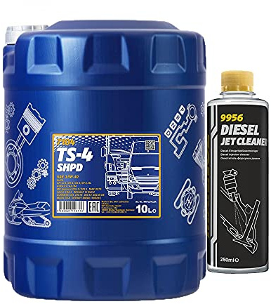 MANNOL 10l, 7104 TS-4 SHPD 15W-40 VDs-3 + Diesel Jet Cleaner Düsenreiniger - Kraftstoff Additiv 250 ml