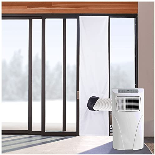 Joint de porte/fenêtre coulissante, kit de fenêtre universel portable pour climatiseur mobile et sèche-linge avec ruban adhésif et corde rétractable 3M
