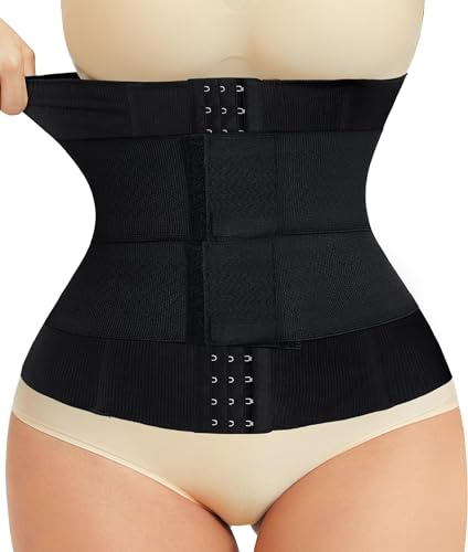 Junlan Korsett Damen Bauchgurt Schwangerschaft Bauchweg Waist Trainer Damen Bauchweggürtel Schwangerschaftsgürtel (schwarz, M)