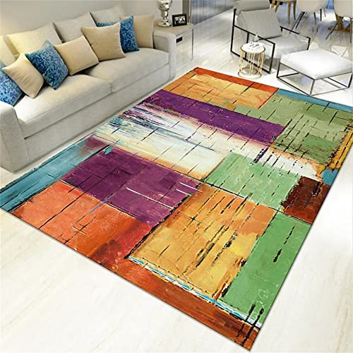 RUGMRZ Schallschutz Teppich Innendekoration schmutzabweisend teppichrutschstopp Farbe deko jugendzimmer Jungen Kitchen Teppich schallschutz Teppich bodenbeläge für balkon120x160CM