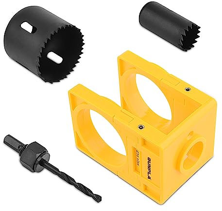 Gunpla Door Lock Installation Kit, Wood Doors 35-45mm Adjustable Deadbolts Lockset Installing Fitting Tool Set