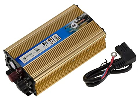 KALEA-INFORMATIQUE Spannungswandler 60 V Eingang auf 220 V Ausgangsspannung, Dauerleistung 500 W, Spitzenleistung 1000 W