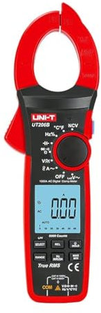 UNI-T Uni-trend Multimeter clamp meter UT205E UT206B UT207B UT208B Analog Digital clamp meter Current clamps AC DC 1000A 1000V Ammeter Pliers Professional NCV LPF Tester 6000 Counts(UT206B)