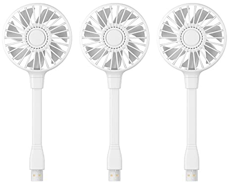 Speesy Mini ventilador USB con ventilador de refrigeración flexible, cuello de cisne, ventilador portátil para ordenador portátil, PC portátil, casa, oficina, blanco