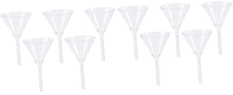 SOLUSTRE 10 Stk Dreieckiger Trichter Fütterungstrichter Glas Weiß 100mm