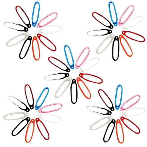 45 pcs Anti-Lost Silicone Rubber Rings, BOSOIRSOU 4cm Rubber Band Holder Adjustable Necklace Lanyard Bands Replacement Pendant for Pens Key-Ring Devices Daily Sport