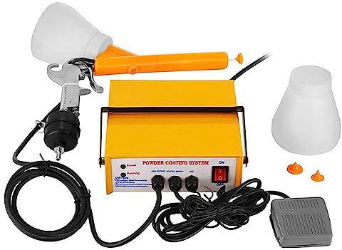 Generic Powder Coating Machine - 5 Stage System Kit with Foot Switch, 10-15PSI, Yellow, Stainless Steel & Plastic, Professional-Grade Performance, Enhanced Efficiency, Rust & Corrosion Resistant