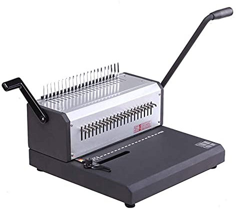 Bürozubehör, A4-Bindemaschine – 21 Messer, Ganzstahl, manueller Kamm, Schürze, Tischkalender, Kalender, Binder, Gummiband, Clip-Stanzer, geeignet für Büro, Schule