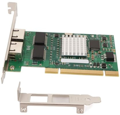 Tarjeta de Red, Tarjeta de Red Gigabit Ethernet de 32 bits y Puerto Dual 82546EB y 82546 GB, Tarjeta de Red de Puerto RJ45 de 32 bits con Indicador LED, para PC de Escritorio