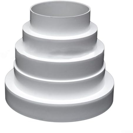 Ducting Reducer 150mm To 80mm, PVC Extractor Fan Ducting Cooker Hood Ducting Kit, Reducer Connector Reducer Pipe For Extractor Fans, Cooker Hood Tumble Dryer Ventilation