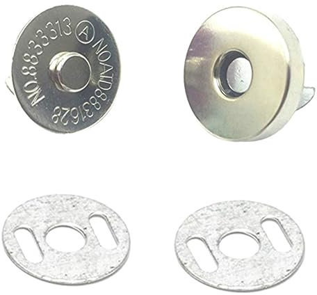 PHENOFICE 100stücke Magnetverschluss Für Taschen Magnetknöpfe Für Nähen Und Basteln Kleidung Geldbörsen Silber Und Schwarz