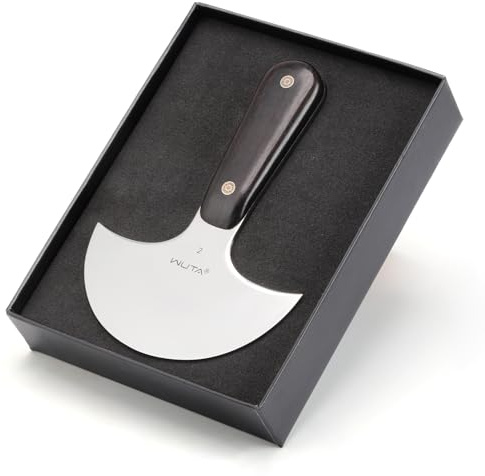 WUTA Leder Rundmesser, Ultrascharf Stahl Lederhandwerk Trimmwerkzeug für DIY Leder (4 in)