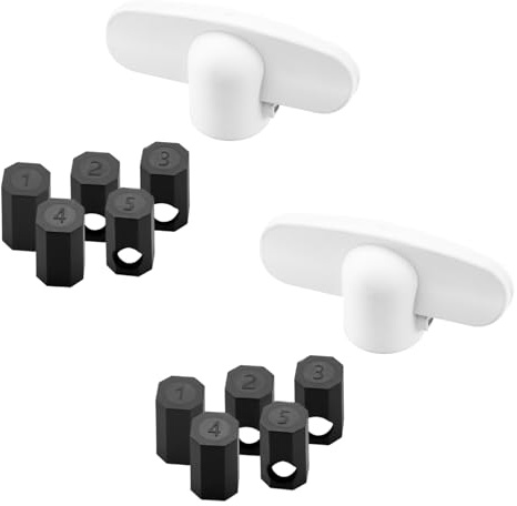 OGGOGOE Universal Tee Crank Casement Window Handles,H 3892 Operator Tee Handle 1-1/8 in. x 2-3/8 in.Window Crank Handle Replacement White 2 Pack