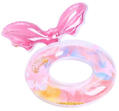 HYZYWON Salvagente Bambini, Salvagente Sirena, 90 cm, Ciambella Gonfiabile, Giochi Piscina, per Piscina e Spiaggia (F90)