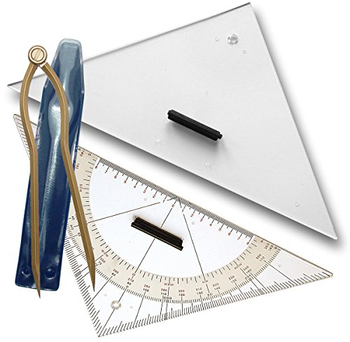 Boote & Yachten Kantschuster Ausbildungsset Kursdreieck 33,5 cm Ausbildungszirkel