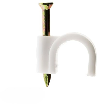 Lot de 100 crochets de fixation Ø8mm - Blanc - Zenitech